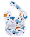Moms Choice Waterproof Baby Bibs Set of Two Infant 6-24 Months with Pocket Washable Stain Oil and Odor Resistant
